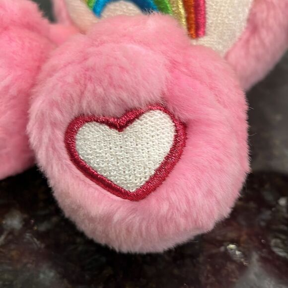 Care Bears Rose Pink   Cheer Bear Rainbow Belly Plush 15 Inch - Picture 4 of 12